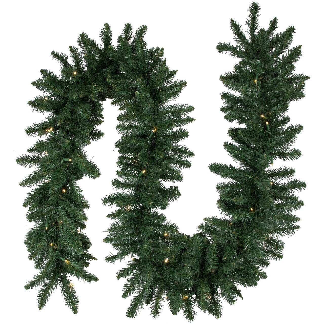 Northlight Pre-Lit Buffalo Fir Commercial Christmas Garland - 50' x 16" - Warm White LED Lights